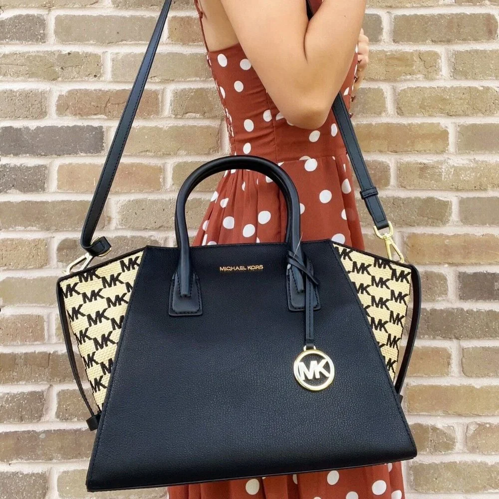 Michael Kors Large Top Zip Satchel MK Signature